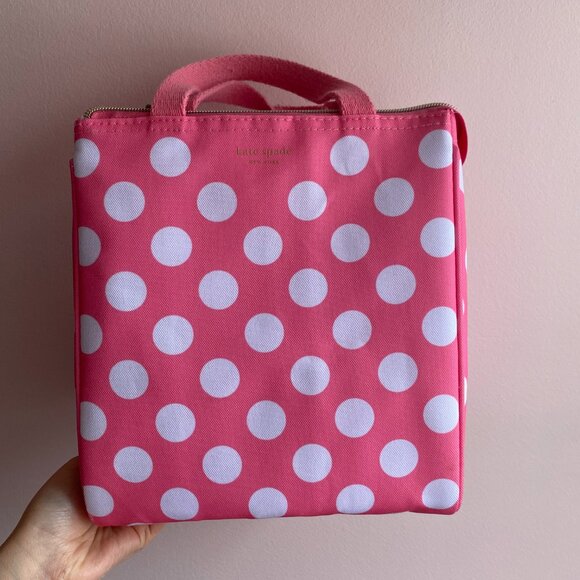 kate spade Accessories - Kate Spade cute pink polka dot lunch bag